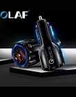 Olaf ładowarka samochodowa USB szybkie ładowanie 3.0 2.0 ładowarka do telefonu komórkowego z 2 portami USB szybka ładowarka samo