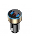 3.1A podwójna ładowarka samochodowa USB z wyświetlaczem LED uniwersalny telefon komórkowy ładowarka samochodowa dla Xiaomi Samsu