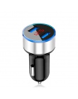 3.1A podwójna ładowarka samochodowa USB z wyświetlaczem LED uniwersalny telefon komórkowy ładowarka samochodowa dla Xiaomi Samsu