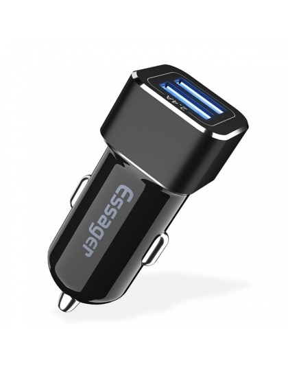 Essager 2.4A Dual USB ładowarka samochodowa do iPhone Xiao mi mi 9 Samsung S10 ładowarka samochodowa USB Adapter samochodowy ład