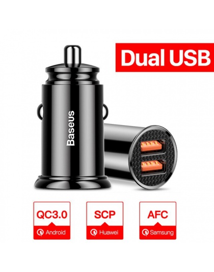 Baseus szybkie ładowanie 4.0 3.0 ładowarka samochodowa USB QC4.0 QC 3.0 5A USB C PD szybkie ładowarka samochodowa ładowania dla 