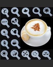 16 sztuk kawy Latte Cappuccino Barista sztuki szablony ciasto Duster szablony do kawy akcesoria Gusto Nespresso Zavarnik Dolce