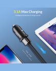 TOPK G203 ładowarka samochodowa mini USB dla iPhone Xiaomi komórkowy tablet z funkcją telefonu 3.1A szybkie ładowanie podwójna ł