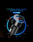 Suhach podwójna ładowarka samochodowa USB Adapter 3.1A cyfrowy LED napięcie/prąd wyświetlacz Auto pojazd metalowa ładowarka do s