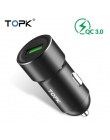 TOPK G102Q ładowarka samochodowa USB szybkie ładowanie 3.0 telefon komórkowy ładowarka szybkie QC3.0 samochód ładowarka do Samsu
