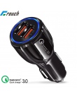 Crouch szybkie ładowanie 3.0 ładowarka QC 3.0 5 V 9 V 12 V podwójna ładowarka samochodowa USB Charge szybka ładowarka samochodow