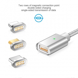 Kabel do ładowania magnetyczny ładowarka USB do transmisji danych dla IPhone kabel Micro USB typu C telefon komórkowy szybkie ła