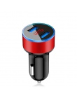 Podwójna ładowarka samochodowa USB Adapter 3.1A cyfrowy LED napięcie/prąd wyświetlacz Auto pojazd metalowa ładowarka dla intelig