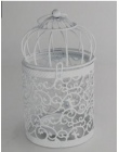 6 sztuk metalowa klatka na ptaki świecznik na ślub biały kolor latarnia maroko rocznika małe latarnie na świece wystrój