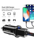 FLOVEME ładowarka samochodowa do telefonu Mini podwójna ładowarka samochodowa USB 2.4A szybka ładowarka dla iPhone 7 8 X Xs xiao