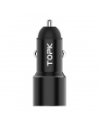 TOPK podwójna ładowarka samochodowa USB dla iPhone Xiaomi Sansmsung szybkie ładowanie 3.0 szybka ładowarka samochodowa ładowarka