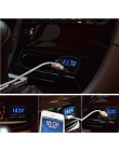 Ładowarka samochodowa 4 w 1 podwójny USB DC 5 V 3.1A uniwersalny adapter z napięcia/temperatury/miernik prądu Tester cyfrowy wyś
