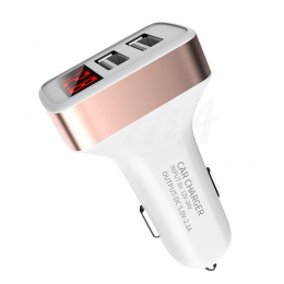 H & A podwójna ładowarka samochodowa USB z wyświetlaczem LED uniwersalny telefon samochodowy-ładowarka do Samsunga S8 S9 iPhone 