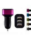 Gorąca sprzedaż 5 kolory 3 Port Usb ładowarka samochodowa adapter AC dla telefonów komórkowych tablet z funkcją telefonu