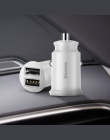 Baseus ładowarka samochodowa mini USB dla tablet z funkcją telefonu GPS 3.1A szybkie ładowanie ładowarka do telefonu iPhone podw