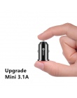Biaze 3.1A podwójna ładowarka samochodowa USB Mini ładowarki USB uniwersalny inteligentny ładowania Auto ładowarka dla iPhone te