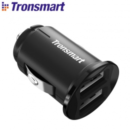 Tronsmart C24 dwa porty ładowarka samochodowa USB VoltiQ ładowarka samochodowa telefon szybka ładowarka Adapter USB zabezpieczen