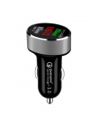 Uniwersalna ładowarka samochodowa Dual USB szybkie ładowanie 3.0 3.1A (Max) aluminium cyfrowy wyświetlacz napięcia LED Auto szyb