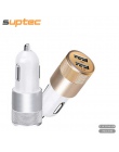 SUPTEC ładowarka telefon samochodowy 2 Port mini ładowarka samochodowa dual USB Adapter szybkie ładowanie 5 V 2A dla iPhone Sams