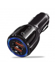 Ładowarka samochodowa VIKEFON USB ładowarka samochodowa podwójna ładowarka szybkie ładowanie 3.0 QC 3.0 telefonu komórkowego szy
