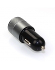Podwójna ładowarka samochodowa USB uniwersalny 2.1 V USB metalowy samochód ładowarka do telefonu komórkowego ładowania małe stal