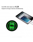 4.2A ładowarka samochodowa uniwersalna 2 Port USB ładowarka samochodowa do iphone Samsung Xiaomi gniazdo zapalniczki samochodowe