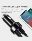 Coolreall 5 V 3.1A cyfrowy wyświetlacz LED Dual USB ładowarka samochodowa do iPhone Samsung Tablet Adapter podróżny szybkie łado