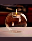 Wielu rozmiar przezroczysta herbata lekki statyw kryształowy świecznik okrągły świecznik ozdoby prezent jadalnia strona ślub eur