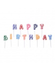 Kreatywny złoty kartka urodzinowa świeca bezzapachowe dekoracyjne wosk parafinowy kolorowe świece na urodziny dekoracje na tort 