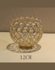 Złoty świeczniki kryształowej kuli świecznik 8 cm 10 cm 12 cm 15 cm latarnia świeczniki kandelabr domu dekoracyjny ślub nowy rok