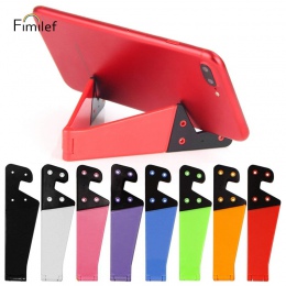 Fimilef uniwersalny składany stojak na telefon uchwyt do iPhone Samsung Xiaomi kolorowe w kształcie litery V Smartphone Tablet P