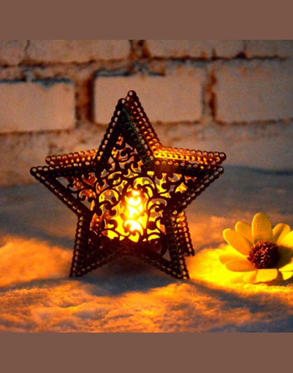 Pentagram minimalistyczny marokański świecznik świecznik latarnia Bridal materiały dekoracyjne świeczniki na dekoracja domowa