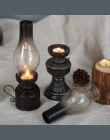 Kreatywne rzemiosło żywicy nostalgiczne lampa naftowa świecznik dekoracji szkło vintage pokrywa latarnia świeczniki dekoracje do