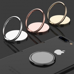 Praktyczny biżuteryjny okrągły uchwyt magnetyczny w postaci pierścienia na obudowę telefonu w kolorze czarnym srebrnym