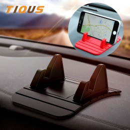 TIQUS uchwyt samochodowy uchwyt na telefon komórkowy stojak GPS miękkiego silikonu antypoślizgowa mata podstawka biurowa uchwyt 