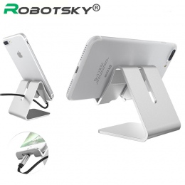 Ze stopu aluminium obrotowy uchwyt na telefon dla iphone X dla Samsung uchwyt na tablet stojak wspornik obsady uchwyt regulowany
