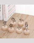 Nowy 4 CM kreatywny okrągły uwaga drewniane ramki na zdjęcia klip tabeli numer Wedding ramka na fotografię zdjęcie Clip Memo naz