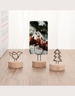Nowy 4 CM kreatywny okrągły uwaga drewniane ramki na zdjęcia klip tabeli numer Wedding ramka na fotografię zdjęcie Clip Memo naz