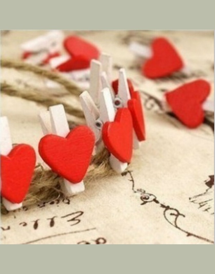 12 sztuk/worek Mini serce miłość drewniane ubrania zdjęcie papieru Peg Pin Clothespin Craft żywności pocztówka klipy domowe ręko