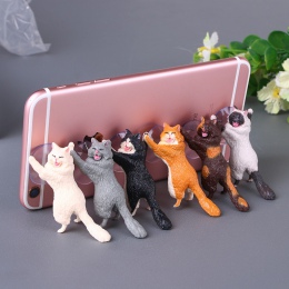 Uchwyt na telefon śliczny kot wsparcie żywicy uchwyt na telefon komórkowy stojak Sucker tablety biurko Sucker projekt wysokiej j