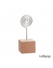 1 PC okrągłe drewniane zdjęcie Clip Memo nazwa karty wisiorek uchwyt komunikat w lewo zwolennikiem ramka na zdjęcia numer stołu 