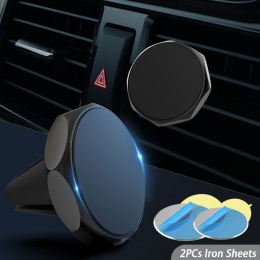 Silne samochodowy magnetyczny uchwyt na telefon stojak uchwyt do otworu wentylacyjnego Metal telefon komórkowy 360 uchwyt GPS w 