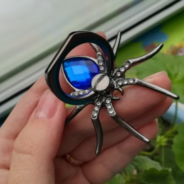 Uniwersalny luksusowe metalowe pająk uchwyt na palec śliczny 360 obrót pierścień dla iphone 7 diament uchwyt na telefon komórkow