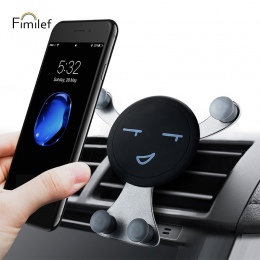 Fimilef grawitacji stojak na smartphone uchwyt samochodowy na telefon komórkowy uśmiech twarz typ zatrzaskowy telefony GPS stoja