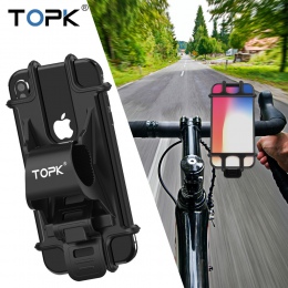 TOPK uchwyt na telefon komórkowy dla iPhone xs max xr 8 7 uniwersalny silikon regulowany rowerów kierownica stojak do Samsung Xi