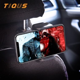 TIQUS telefon tylne siedzenie samochodowe uchwyt dla iPhone Samsung samochodów zagłówek zamontować uchwyt wieszak do montażu dla