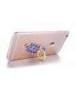Diament 360 stopni metalowy uchwyt paw palec pierścień dla iPhone XS Max XR X 8 7 6 6 S czerwony mi k20 Pro uwaga 7 mi 9 SE 9 T 