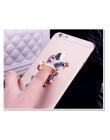 Diament 360 stopni metalowy uchwyt paw palec pierścień dla iPhone XS Max XR X 8 7 6 6 S czerwony mi k20 Pro uwaga 7 mi 9 SE 9 T 