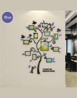 3D DIY rodzina ramka drzewo wystrój domu Design salon w stylu Vintage Wall Art naklejki plakat ramki do zdjęć Pegatinas
