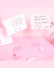 Śliczne różowy Metal zdjęcie klip biuro pulpit jednorożec miłość Flamingo kształt wiadomość uwaga klip dekoracji wnętrz biurowyc